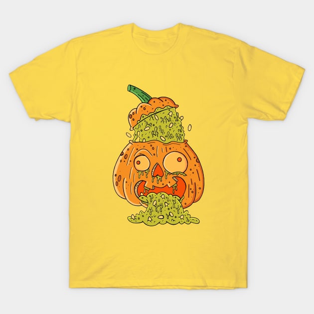 Pumpkin barfing T-Shirt by Crockpot